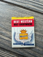 Best Western Oxnard Lodge CA 1960s US Map Crown Matchbook picture