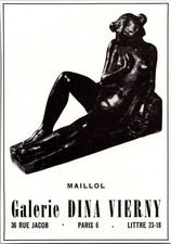 Maillol Galerie Dina Vierny 36 Rue Jacob Paris 1968 Ad 4AK8-M8 picture