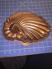 Vintage Copper Kitchen Wall Hanging Jello Mold Shell Shape 6 Cups picture
