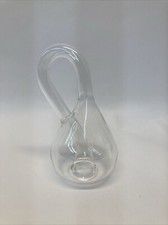 Klein Bottle - Clear Blown Glass 6 Inches High Mathematical Collectible picture