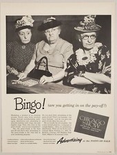 1951 Print Ad Chicago Show Printing Company Advertising Grouchy Bingo Ladies picture