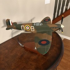 Spitfire Mk V RAF Military Aircraft Desk/Shelf Display Model w/ Stand picture