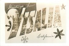 1950s Visalia California Large Letters multi view Postcard RPPC 25-123 picture