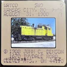 Vint 1987 35mm Train/Railroad Slide, WATX 9, Watco Companies, Kansas City, MO picture