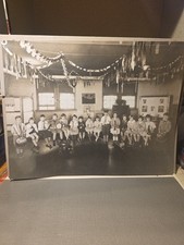 Antique VTG Sepia picture classroom school photo class Band 1926 picture