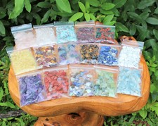 Mini Crystal Chips 1 oz Bags, Loose Semi Tumbled: Choose Gemstone HUGE RANGE picture