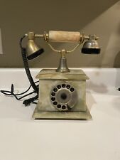 Vintage Marble Onyx Rotary Telephone Dial Phone picture