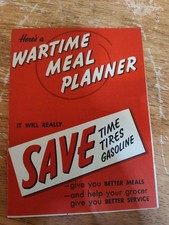 Del Monte Foods Wartime Meal Planner WWII Vintage 1942 picture