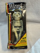 Vtg 1983 Skeleton Wizard Air Freshener In Box Glow In Dark Halloween NOS picture