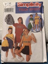Simplicity Team Spirit Cheerleader Sewing Pattern 9798 Child’s Sz 2-6 Costume picture