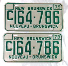 New Brunswick 1979 COMMERCIAL License Plate PAIR - NICE QUALITY # C 164-786 picture
