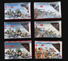 Vintage ESCI 1/72 Scale British Infantry & Commandos Military Lot - 6 Boxes picture
