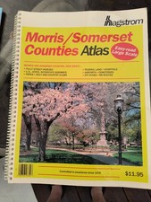 Vintage Street Atlas Hagstrom Road Map Morris Somerset County New Jersey NJ 1993 picture