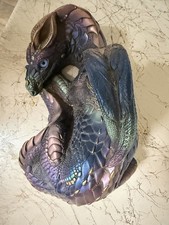 Windstone Editions Mother Dragon Sculpture Figure Green Gold, 1985, Pena, Spain picture