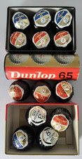 THREE BOXED SETS TOTALING THIRTEEN VINTAGE DUNLOP 65 GOLF BALLS picture