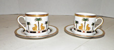 VTG CHRISTIAN DIOR CASABLANCA DEMITASSE CUPS & SAUCERS - PAIR (2) picture