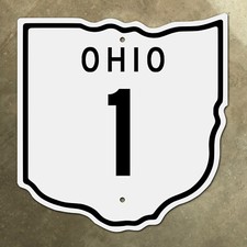 Ohio state route 1 highway marker road sign Cleveland Columbus Cincinnati picture