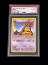 1999 Pokémon Game Abra Shadowless #43 PSA 10 Gem Mint English Card picture