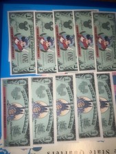 1997 Disney Sorcerer Mickey $1 Dollar bill 'AA Block' - Mint. 25th Anniversary picture
