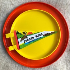 Vintage Poconos Pennant: 1960s Souvenir Felt Banner picture