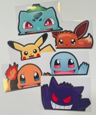 Pokémon Peeking Window Decals / Stickers - Choose Your Character & Size picture