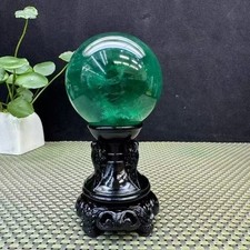 63mm Natural green fluorite Gemstone sphere quartz polished ball Reiki energy picture