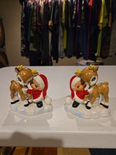 Lefton Santakins & Reindeer Candleholders picture