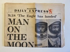 1969 Scottish Daily Express 21 July | Apollo 11 Moon Landing Man on the Moon picture
