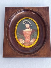 18th C Hand Painted Portrait France King Francis I Napoleon Battle War picture