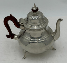 Williamsburg Lenox Kirk Stieff Pewter CW80 Tea Pot with Wood Handle picture