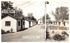 G32/ Chamberlain South Dakota Postcard RPPC 1939 Swanson's Cabin Camp picture