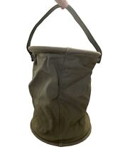 WW2 Army Canvas Water Bucket for Outdoor Fishing Camping Portable Folding Bucket picture