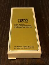 Cross Pen Refills- BLACK Ink- Vintage Pen Refills- 12 Pack- Cross Brand -Medium picture