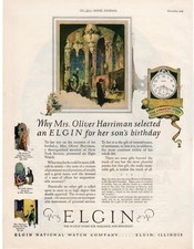 1925 Elgin Watch Company Art Deco Timekeeping Clock Luxury Ad picture