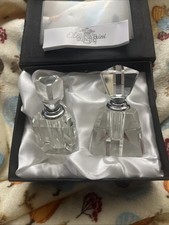 Oleg Cassini Gift Set Perfume Crystal Perfume Bottles Signed Signature On Bottom picture