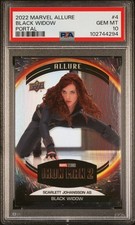 2022 Upper Deck Marvel Allure Black Widow Portal PSA 10 #4 Iron Man 2 picture