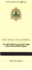 The Copley Plaza Hotel Boston MA Vintage Matchbook Cover 1970s-80s picture