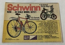 1973 MPC model kits cartoon ad ~ SCHWINN BICYCLES Sting-Ray, Continental picture