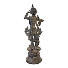 Antique Thai Hindu Bronze Dancing Deity Figurine Statue – Asian Temple Art picture