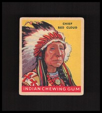 1947 Goudey (Original) Indian Gum (R773) #42 Chief Red Cloud Card Mohawks - VGEX picture