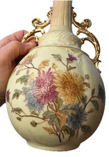 antique rw rudolstadt germany hand painted porcelain art nouveau vase gilded picture