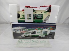 HESS Toy Truck 2001 Helicopter with Motorcycle and Cruiser - NEW IN BOX picture