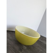 Vintage Anchor Hocking Fire-King Milk Glass Mixing Bowl Chartreuse Green USA picture
