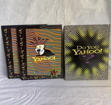 Lot of 3 Vintage 1990s Norcom Yahoo Media School Folders Deadstock Floppy CD picture