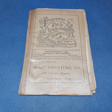 Vintage 1898 Polis Theater Program MAC Printing Crown St New Haven Connecticut picture