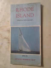 Official Highway Road Map of Rhode Island 1973-74 picture