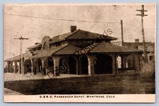 K71/ Montrose CO D&rg Passenger Depot Rppc Postcard 1913 Train Station picture