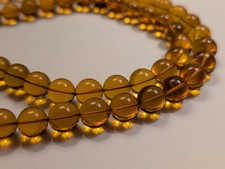 Burmese Gold Tea Amber / Golden Honey Burmite (金茶珀 / 金珀) Beaded Necklace picture