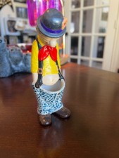 Vintage Hobo Clown Succulent Ceramic Planter 5.5 inches Tall picture