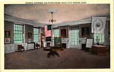 Vintage Postcard- COUNCIL CHAMBER, OLD STATE HOUSE, BOSTON, MA. picture